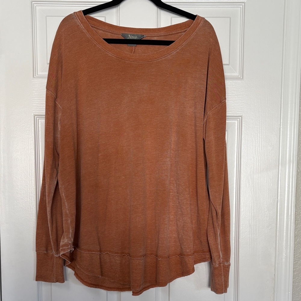 Natural Reflections Terracotta Long Sleeve Top
